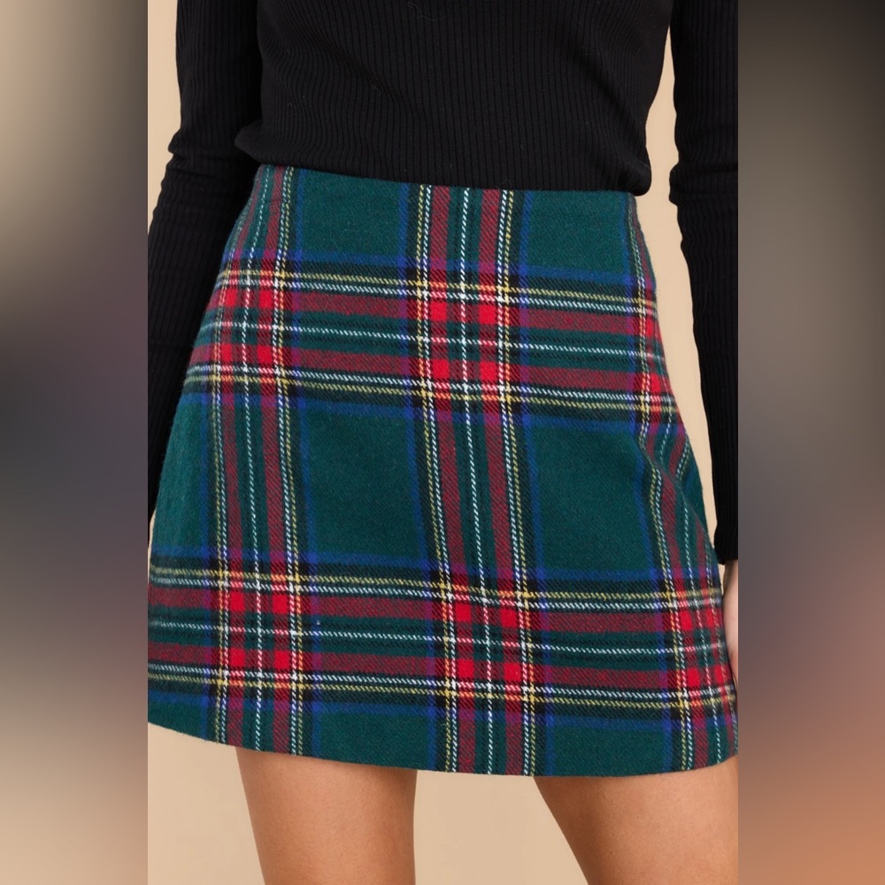 Red Dress Boutique Taking the Reins Green Plaid Skirt